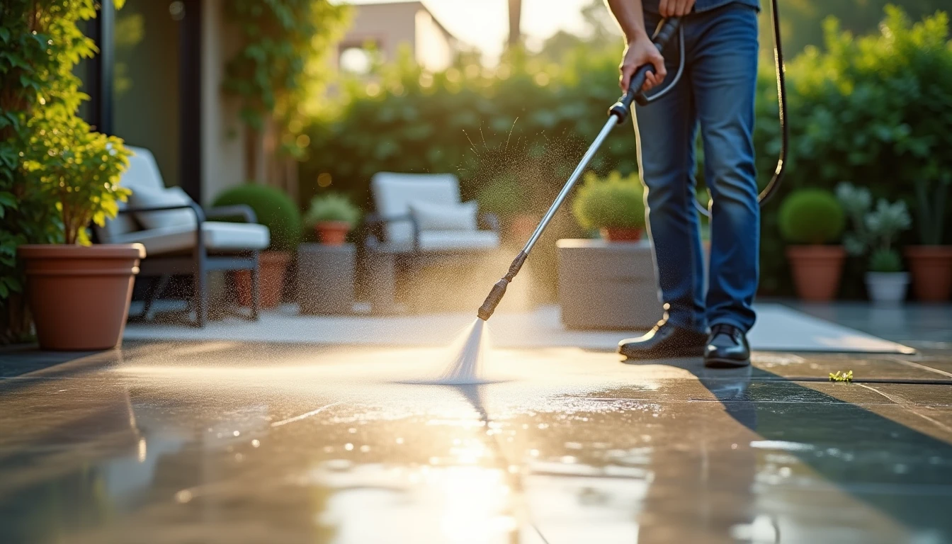 Nettoyer terrasse béton impeccable : astuces et techniques en 2026